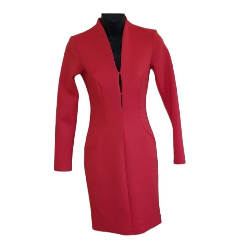John Zack Petite Red Long Sleeve Dress size 6P